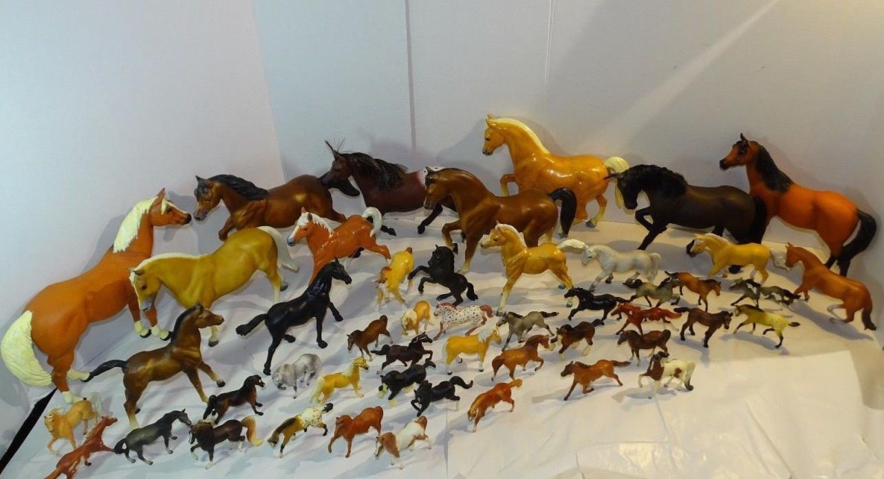 Huge Lot of Horse Figures Toys Large Medium Small