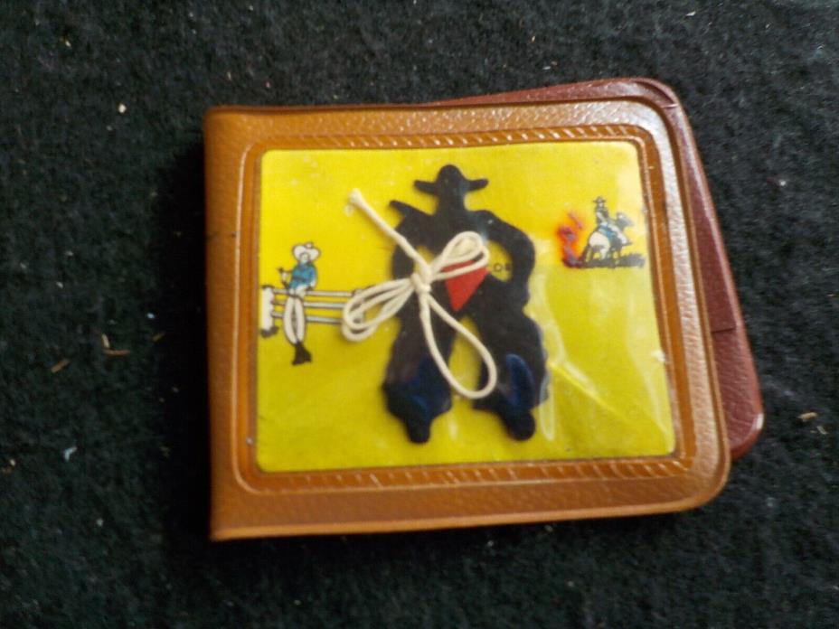 Vintage Cowboy Kids Wallet Plastic