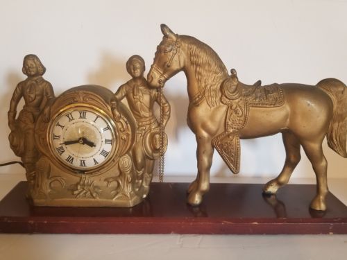 1940'-50's Vintage Roy Rogers & Dale Evans Clock with horse Trigger