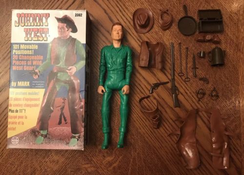 Marx Johnny West Vintage Canadian Johnny West Green Body Box Hard-To-Find