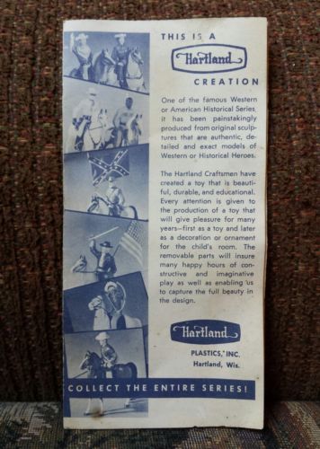 VTG Hartland Western Toy Figure 800 Series Original Catalog Description Brochure