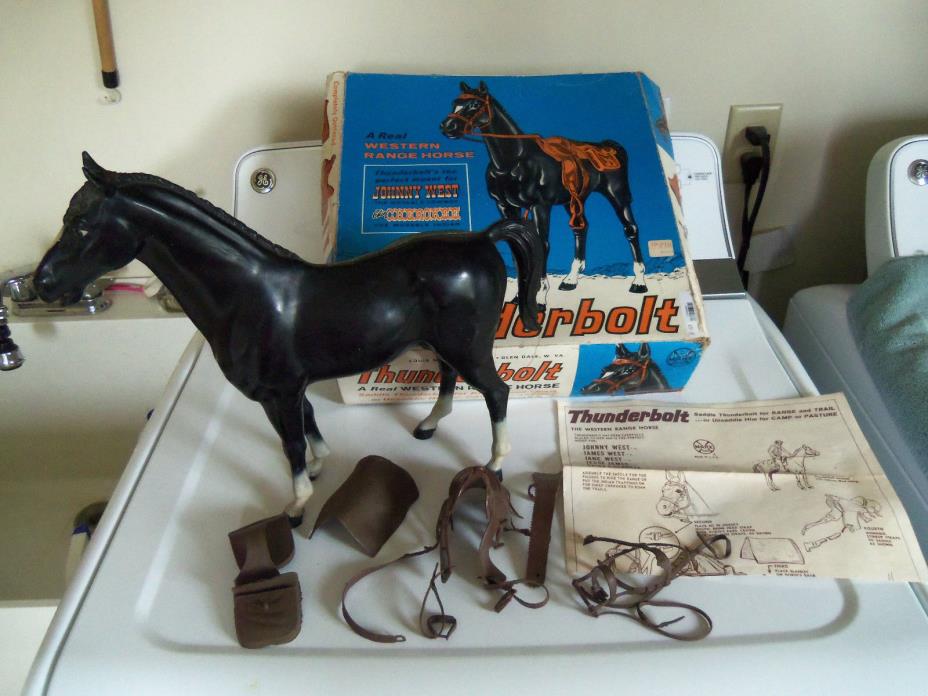 Marx Thunderbolt Black IOB w/ tack 1965