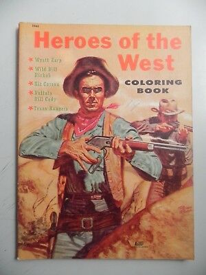 Heroes of the West Coloring Book Samuel Lowe Company 1960 Unused 55 pages Rare