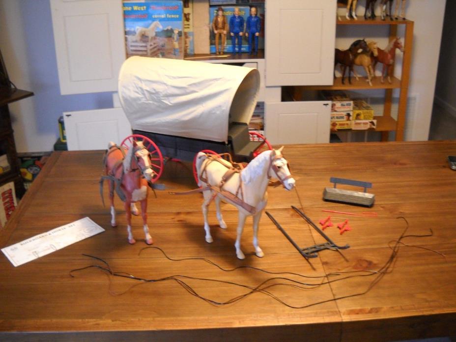 VINTAGE MARX JOHNNY WEST  COVERED WAGON & BUCKBOARD 2 IN 1 NO BOX 160S & 70S