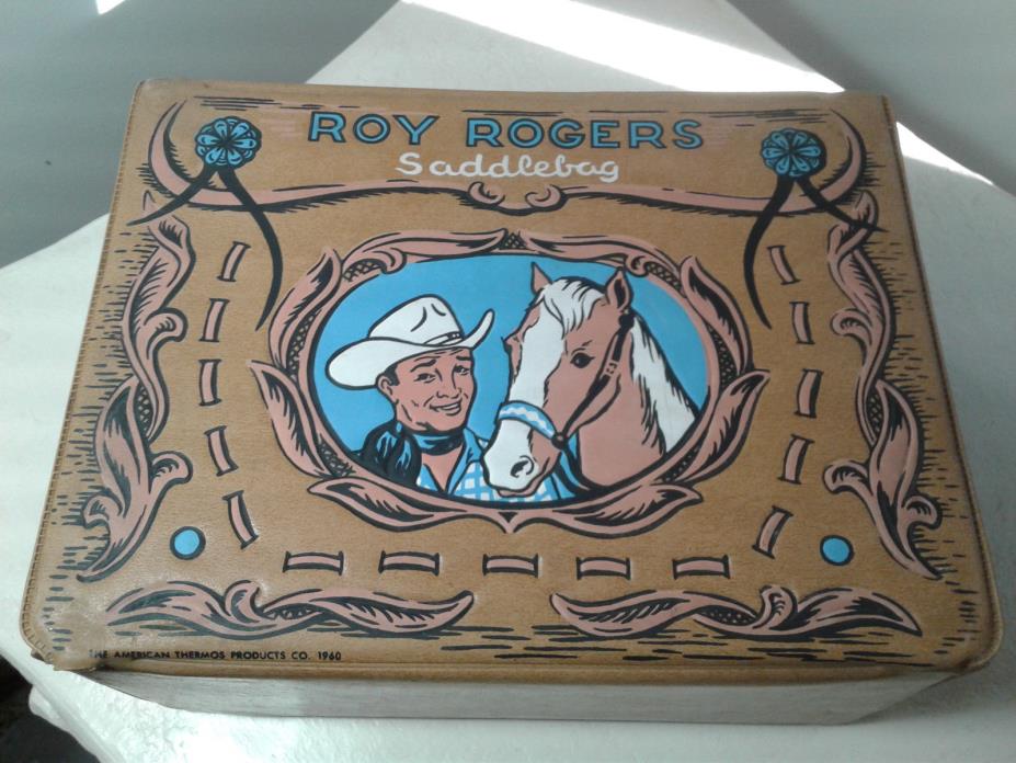 Vintage Roy Rogers Saddlebag Vinyl Lunch Box - Excellent Condition!