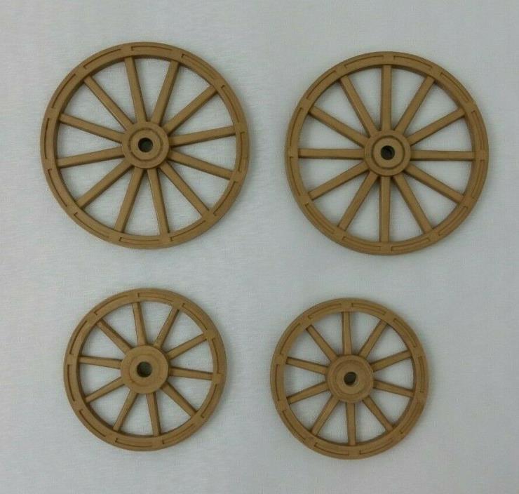 Original Ideal Roy Rogers Chuck Wagon / Fix-It Stagecoach Wheels Front & Back