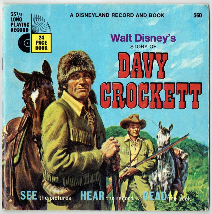 Walt Disney’s Story of “DAVY CROCKETT” 24-Page Book w/ 7-Inch 33?RPM LP Record