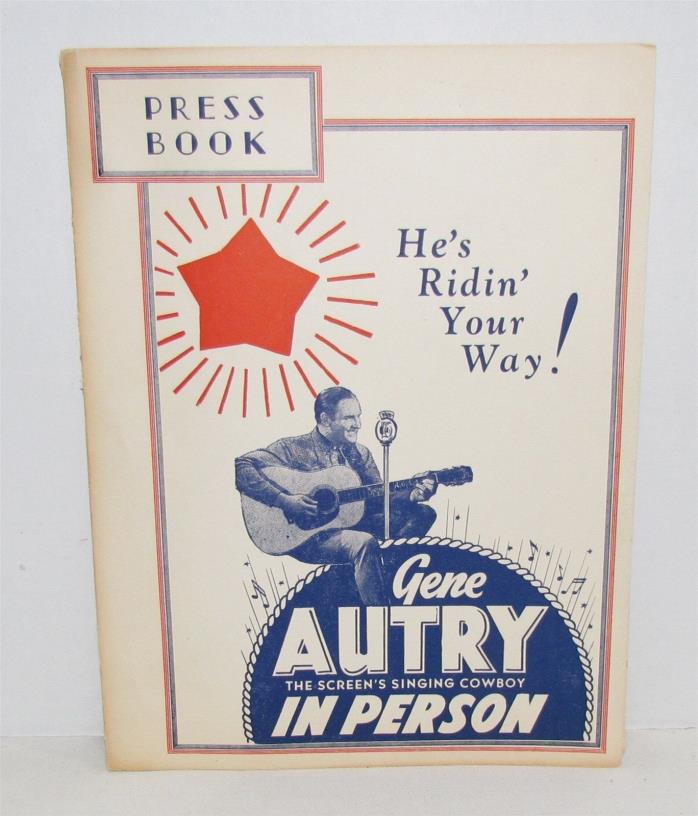 1930's Gene Autry Personal Appearance Press Book, 40 pages