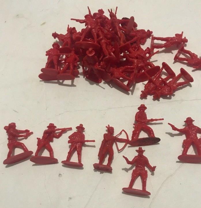 39 Vintage Red Play Set Plastic 2