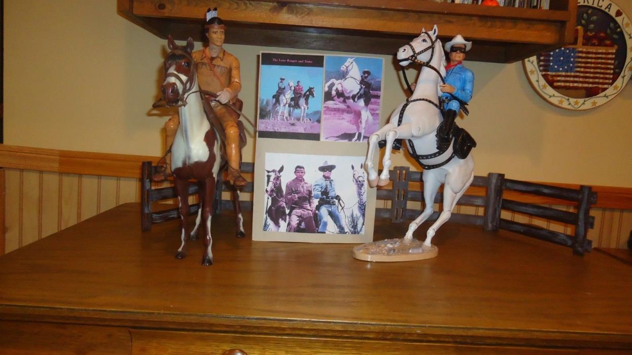 Marx Johnny West custom Lone Ranger, and Tonto, Silver, and Scout horses 1/6 12