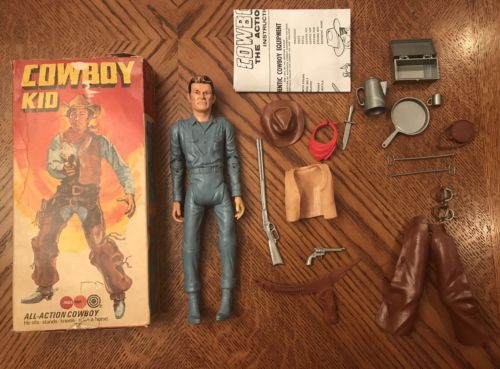 Vintage UK Marx Johnny West Cowboy Kid Great Britain with Vintage Box
