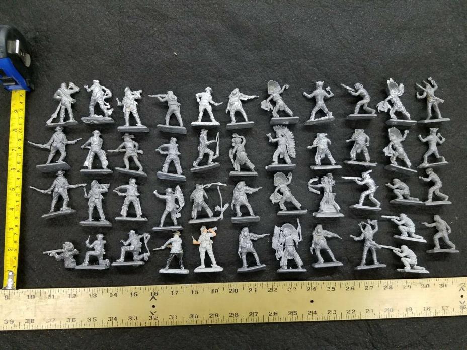 Vintage Mini Lead Toy LOT Cowboys Indians Chief FREE SHIP diecast