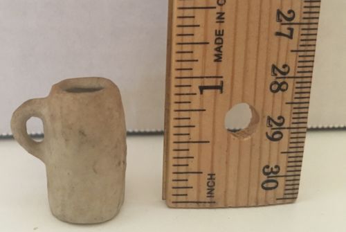 Vtg Primative 1” Earthen Ware JUG PITCHER Play Doll House Miniature DISH