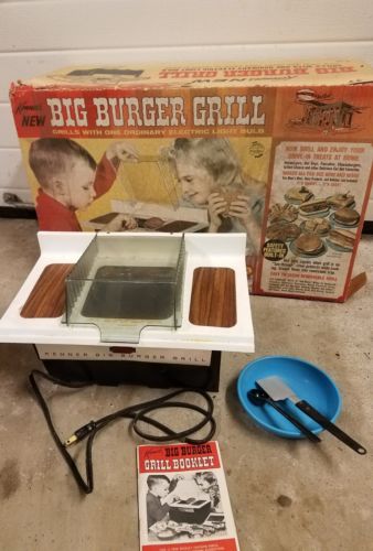 Kenners New Big Burger Grill Working Original Box Vintage Electric Toy