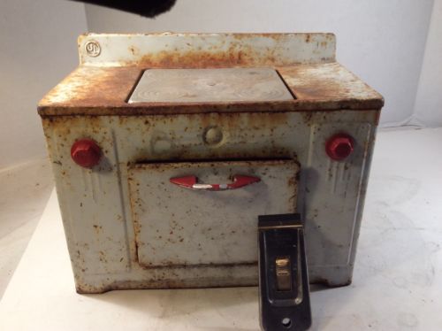 Toy Kitchen Oven Stove Metal TIn Play Collectible Vintage