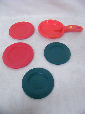 Vintage Toy Pancake Flipper with 4 Plates