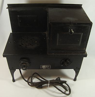 Old Vintage Metal Child's Toy Electric Range Stove & Oven Sears Roebuck & CO.