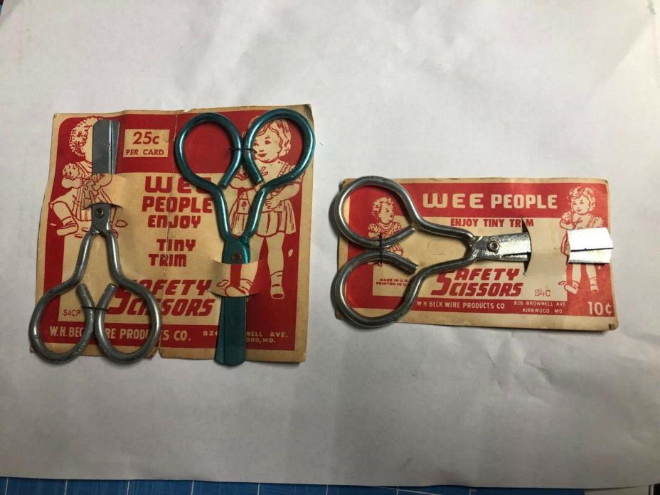 Vintage Wee People Safety Scissors Lot of 10
