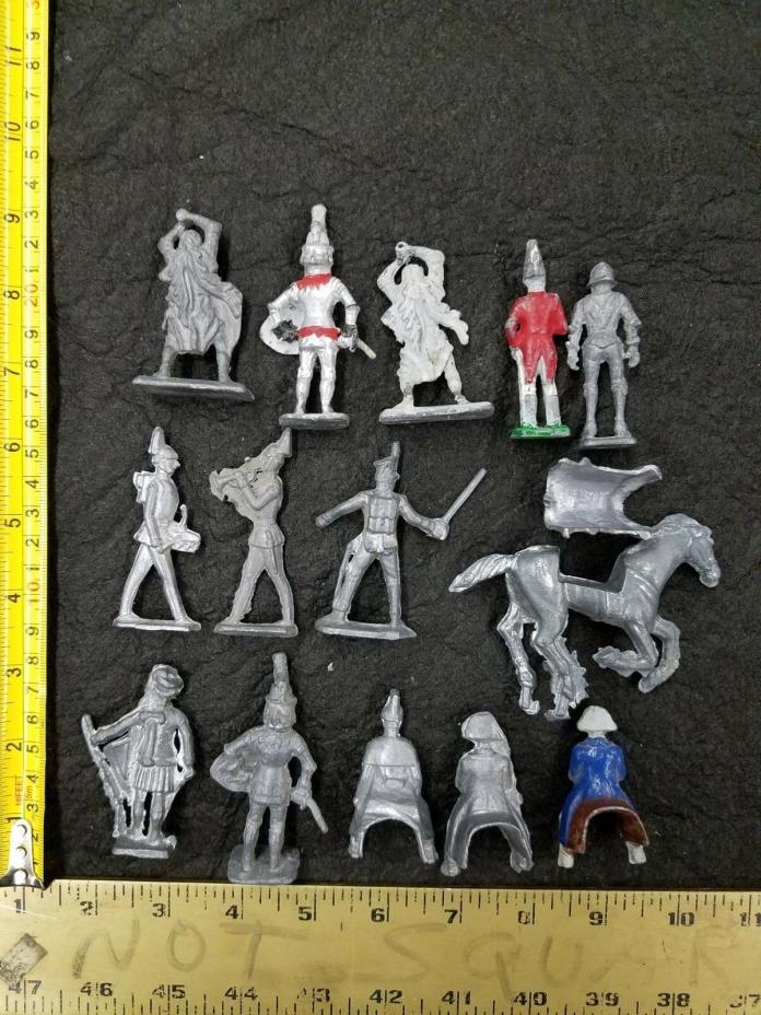 Vintage Mini Lead Toy LOT Knight Napoleon Medieval Horse FREE SHIP diecast mixed