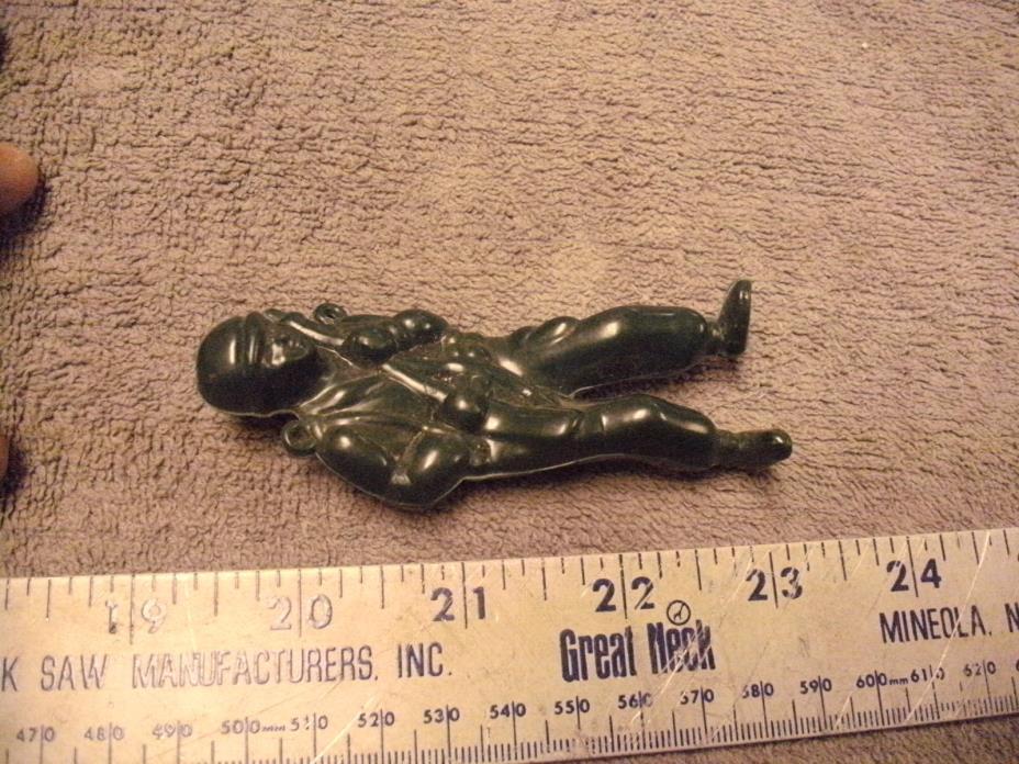 Vintage Green Plastic Paratrooper , No Chute just The Paratrooper figure