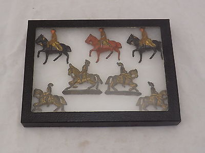 Vintage Lead Soldiers On Horses-WWI/American Revolution Attire-Case-Collectible