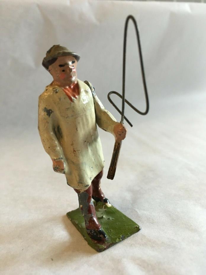 England Lead figure Carter With Whip, Movable Arm No. 505 vintage 1940's