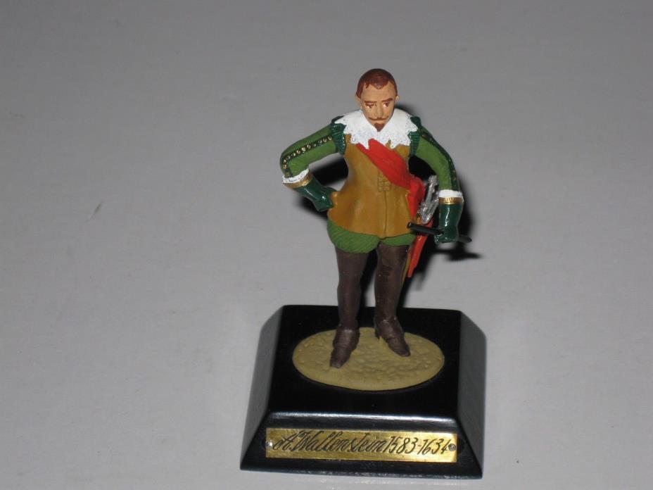 Collectible Lead Figure, A. Wallenstein,1583-1634; Wood Base, NrMt,Train Layout
