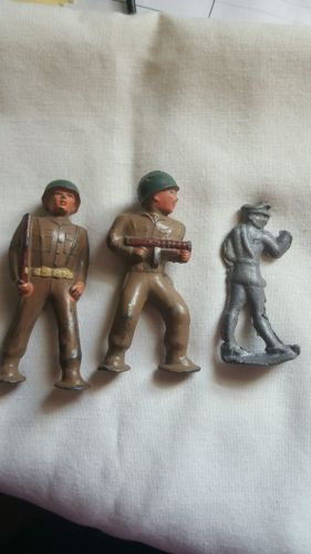 3 Vintage Lead Army Men