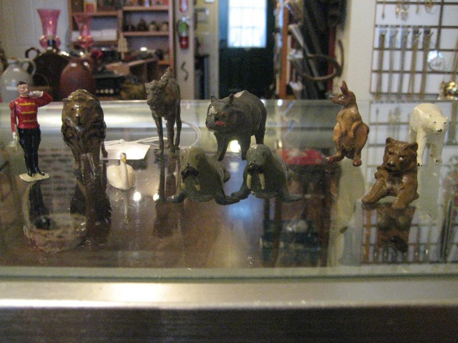 Vintage Britains and 54mm Zoo Figurines - 10 Pieces