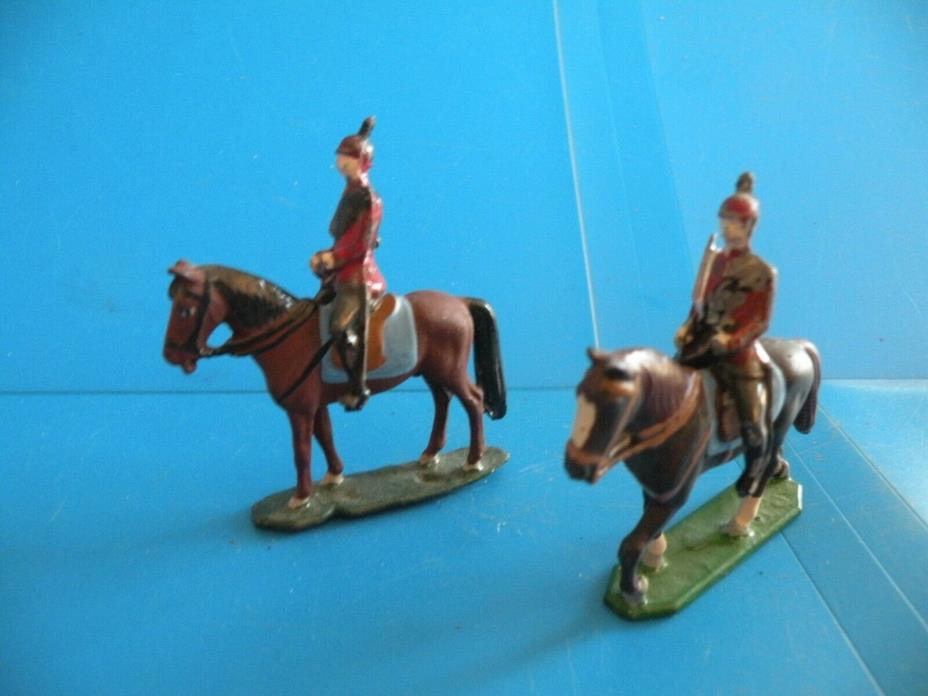 Heyde soldier mounted vintage metal toy figures 4pcs K5