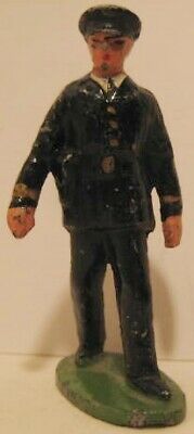 Awesome Antique Metal Toy Armed Policeman Figure  France 1940