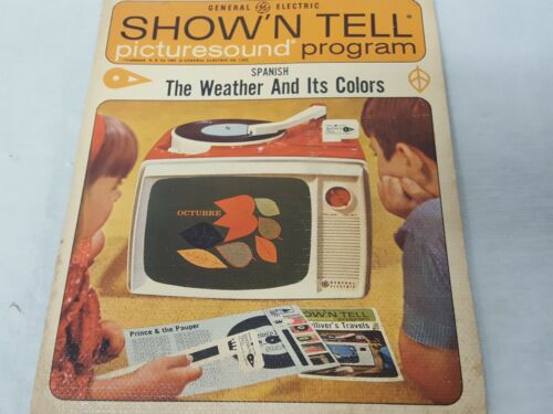 Vintage General Electric Spanish ShowNTell Picturesound Program Weather 1965