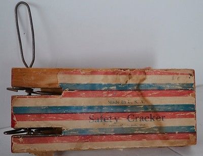 Vintage Made in the USA Safety Cracker July 16th 1918 Noise maker Toy