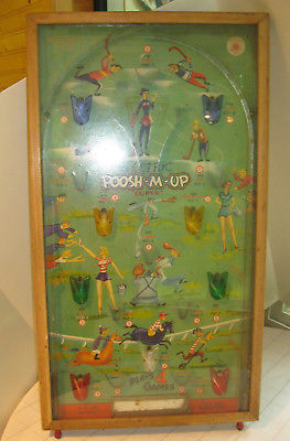 electric Poosh m UP super 4 games American Toys great graphics 15 x 27 pin ball