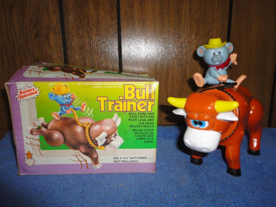 Vintage Bull Trainer in box - Old Action Toy - Hong Kong