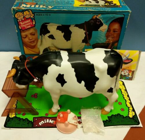 VTG 1970's KENNER TOYS MILKY THE MARVELOUS MILKING COW TOY NMIB WITH ALL PARTS