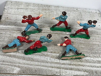 Lot Vintage Plastic Hong Kong 40s 50s style college football player toy