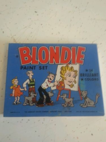 Blondie Paint Set 1948 Vintage Water Colors Metal Case