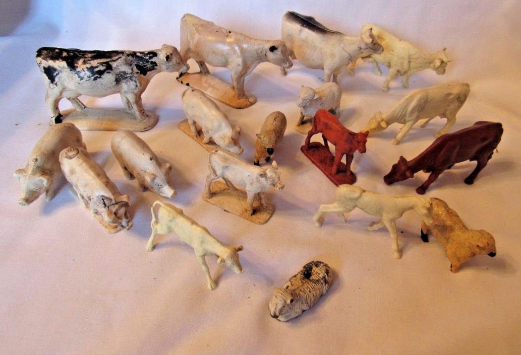 Variety of Rubber Farm Animals 1950's