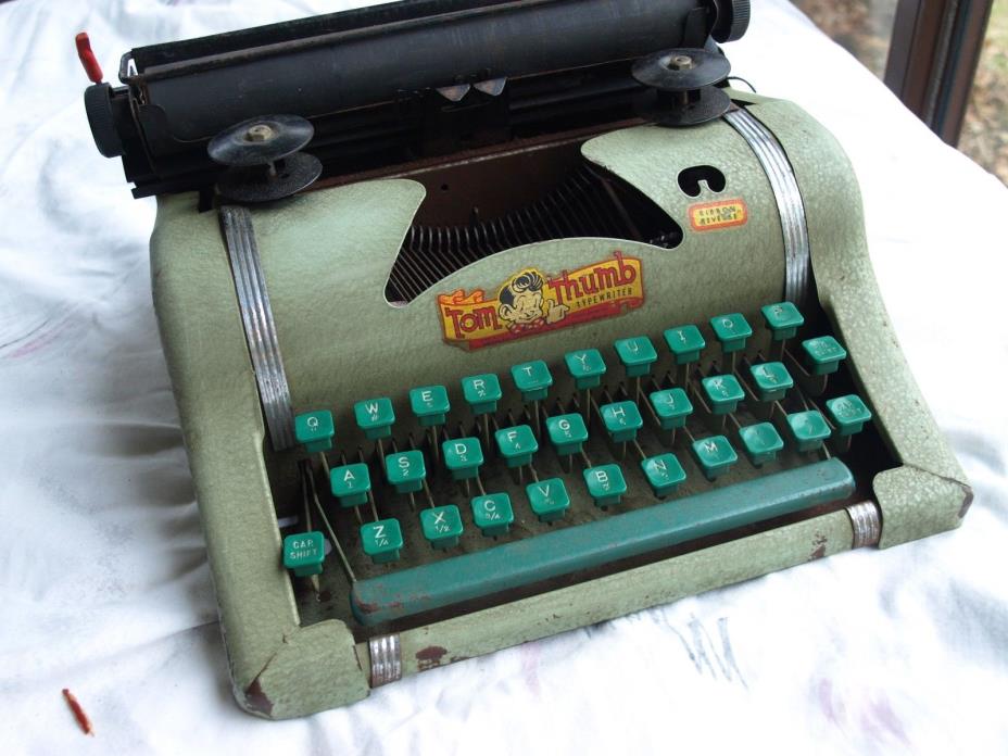 Vintage Tom Thumb Child's Metal Typewriter