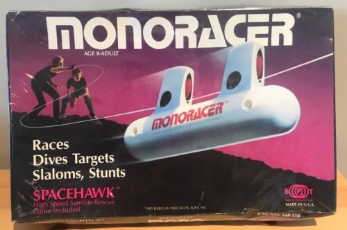 Vintage 1985 Monoracer Spacehawk Barclay Toys Stunt Racer Space Hawk Dive Target
