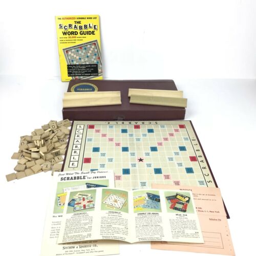 Vintage SCRABBLE BOARD GAME by Sechlow & Righter Complete Set 1953