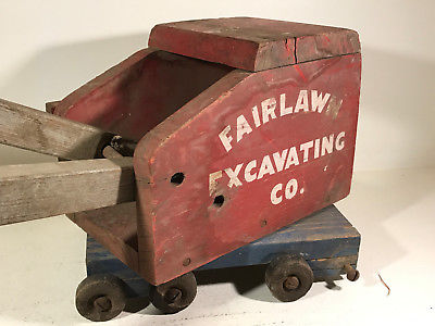 Vintage LARGE primative WOOD farm crane machine ADVERTISING vintage