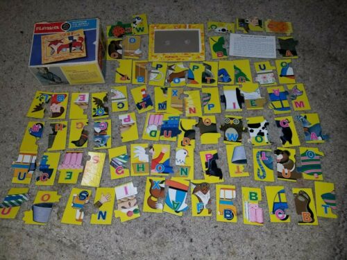 Milton Bradley Playskool Words To Spell Match-ups 24 Puzzles Ages 3-6 Years 1972