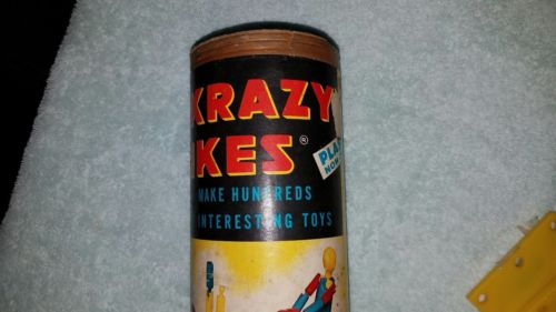 VINTAGE KRAZY IKES PLASTIC BUILDING SET with IDEA BOOKLET