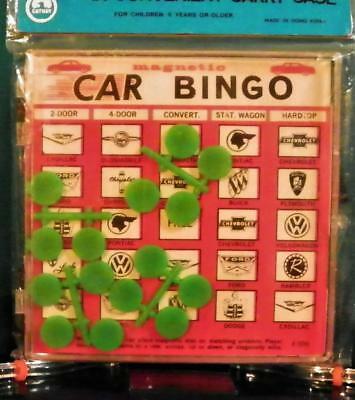 Magnetic Car Bingo Vintage New Old Stock Carry Case Chevy Ford Rambler Plymouth