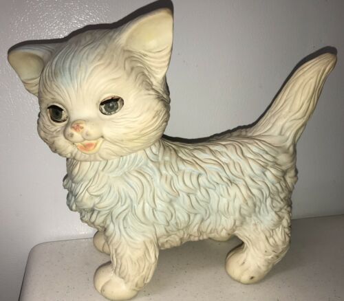 Vintage Edward Mobley Co. Squeaky Rubber Cat with Sleep Eyes squeak works