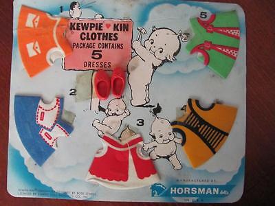 Horsman Dolls Rose O'Neill Kewpie Kin Clothes 5 Dresses & Shoes Kids Toy Set