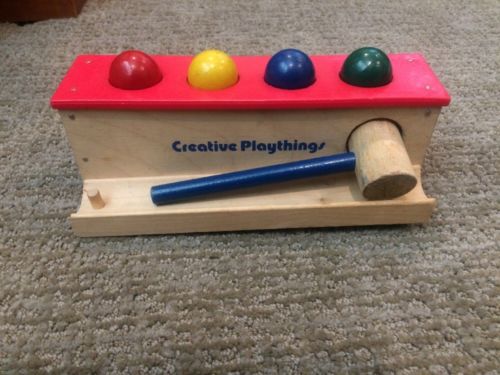 Creative Playthings Wooden Pounding Toy Peg Bench