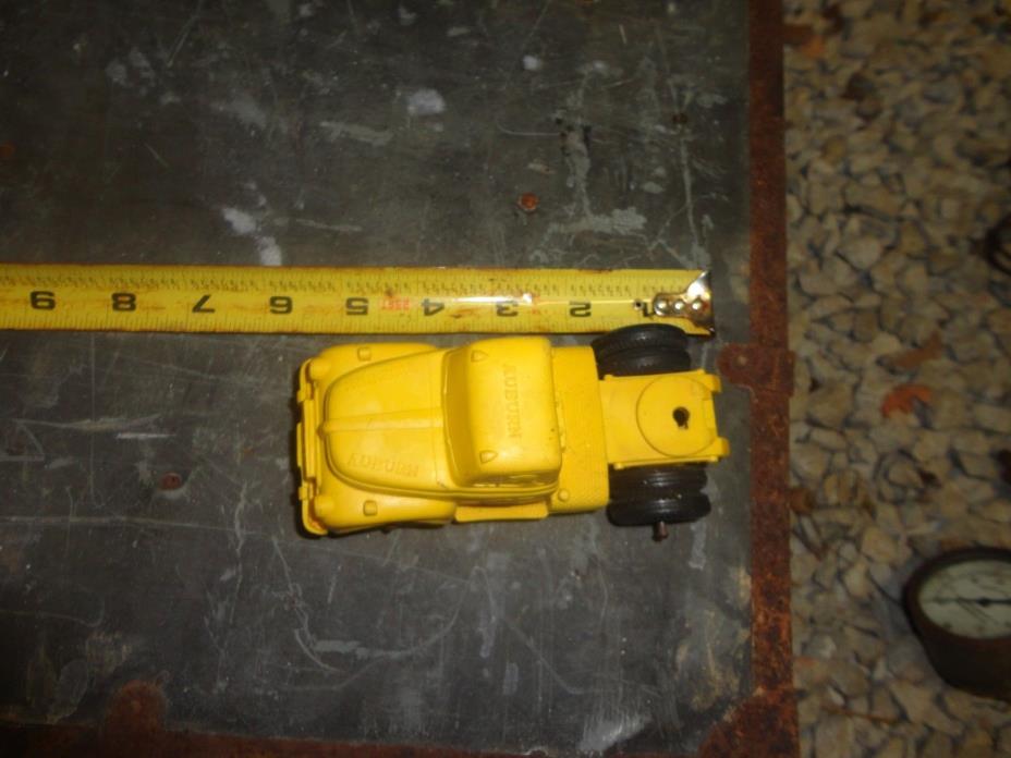 Vintage Auburn Rubber Co. Vulcanized Rubber Red Semi Truck Cab USA RARE YELLOW